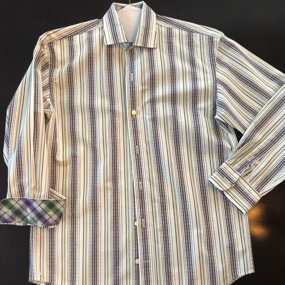 Thomas Dean Dress Shirt SZ 10/12